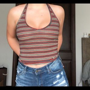 Striped halter tank top!